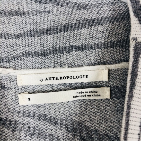 Anthro 🔥SALE🔥 Anthropologie Lizzie gray and white zebra mock turtleneck sweater - Picture 5 of 11